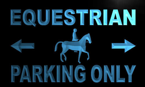 Equestrian Parking Only Neon Light Sign